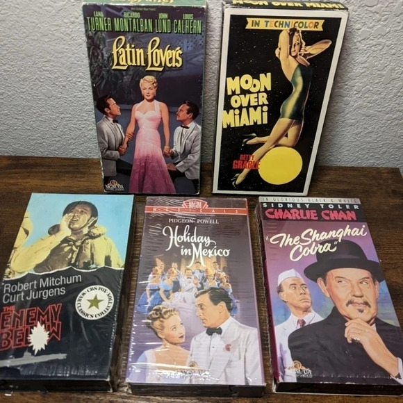 MGM Other - Bundle of 5 Old Movies VHS tapes-MGM UA 20th Century Fox-40s 50s-Vtg lot-Musical